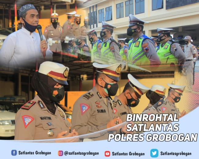 TINGKATKAN IMAN DAN TAQWA, SATLANTAS POLRES GROBOGAN GELAR BINROHTAL
